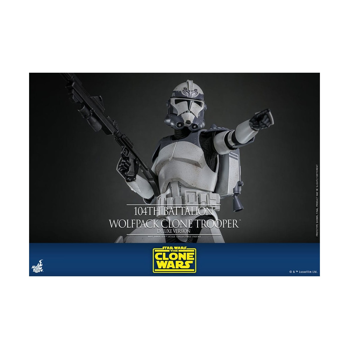 Hot Toys Star Wars - 104° Battaglione Wolfpack Clone Trooper Versione Deluxe - The Clone Wars 1/6