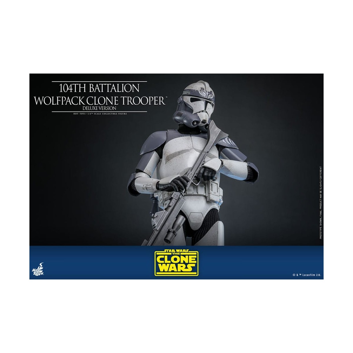 Hot Toys Star Wars - 104° Battaglione Wolfpack Clone Trooper Versione Deluxe - The Clone Wars 1/6