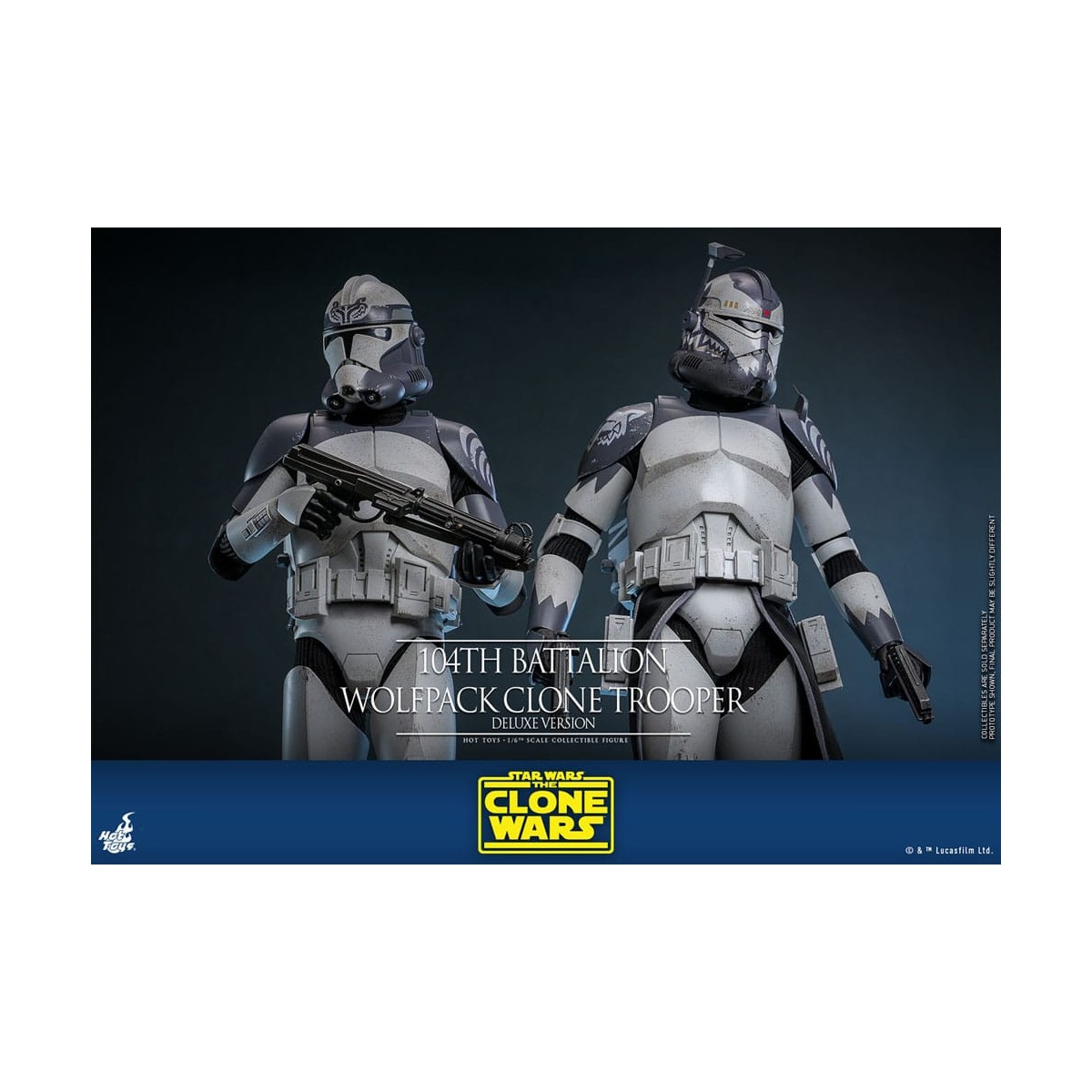 Hot Toys Star Wars - 104° Battaglione Wolfpack Clone Trooper Versione Deluxe - The Clone Wars 1/6