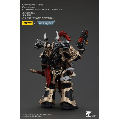 JoyToy Space Marines - Legione Nera - Scelto con pistola al plasma e ascia elettrica 1/18 - Warhammer 40K