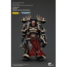 JoyToy Space Marine - Legione Nera - Scelto con Pistola Bolt e Pugno di Potere 1/18 - Warhammer 40K