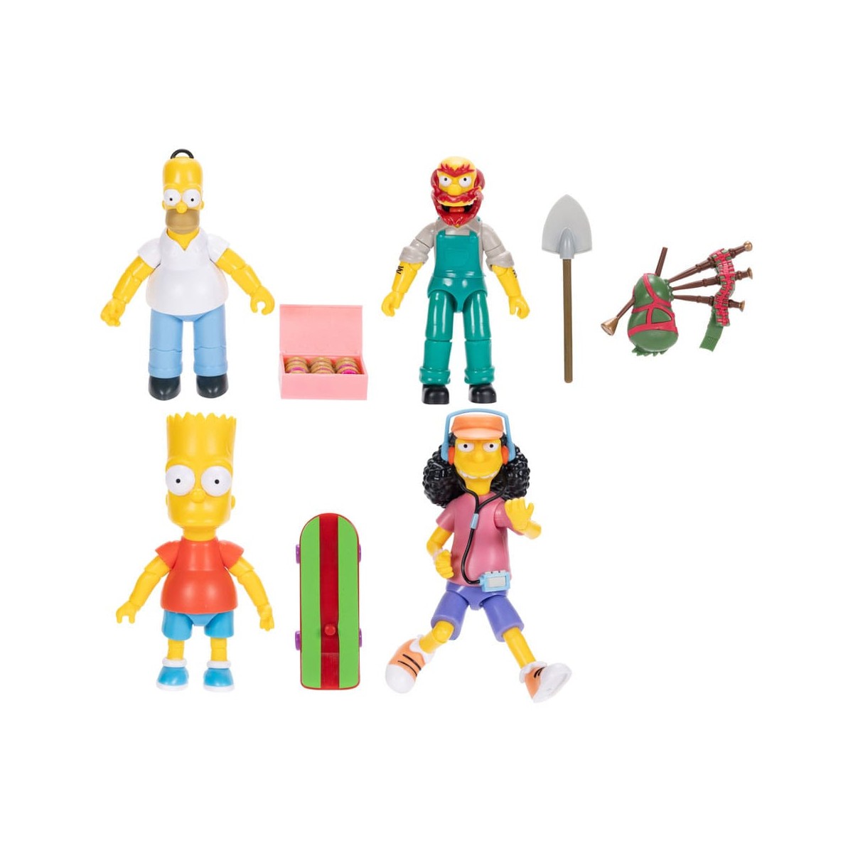 Jakks Pacific - I Simpson - Wave 1 Homer, Bart, Willie, Otto.