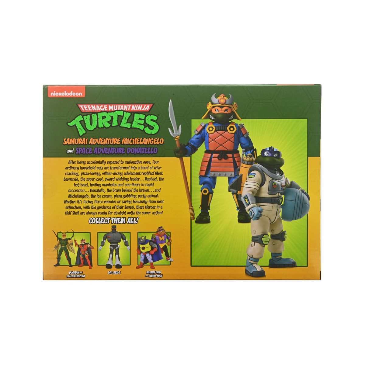 NECA - Avventura spaziale Donatello e avventura samurai Michelangelo - Cartone animato TMNT