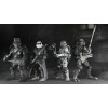 NECA - Confezione 4 figurine Turtles Black & White - Universal Monsters x TMNT