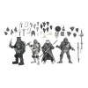 NECA - Confezione 4 figurine Turtles Black & White - Universal Monsters x TMNT