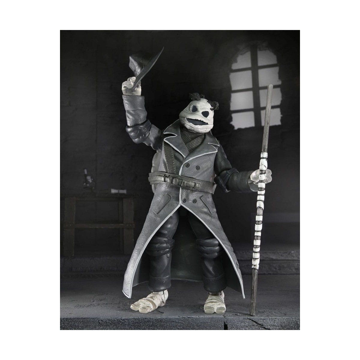 NECA - Confezione 4 figurine Turtles Black & White - Universal Monsters x TMNT