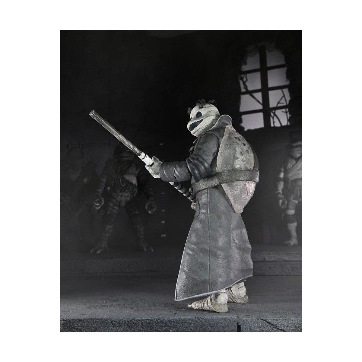 NECA - Confezione 4 figurine Turtles Black & White - Universal Monsters x TMNT
