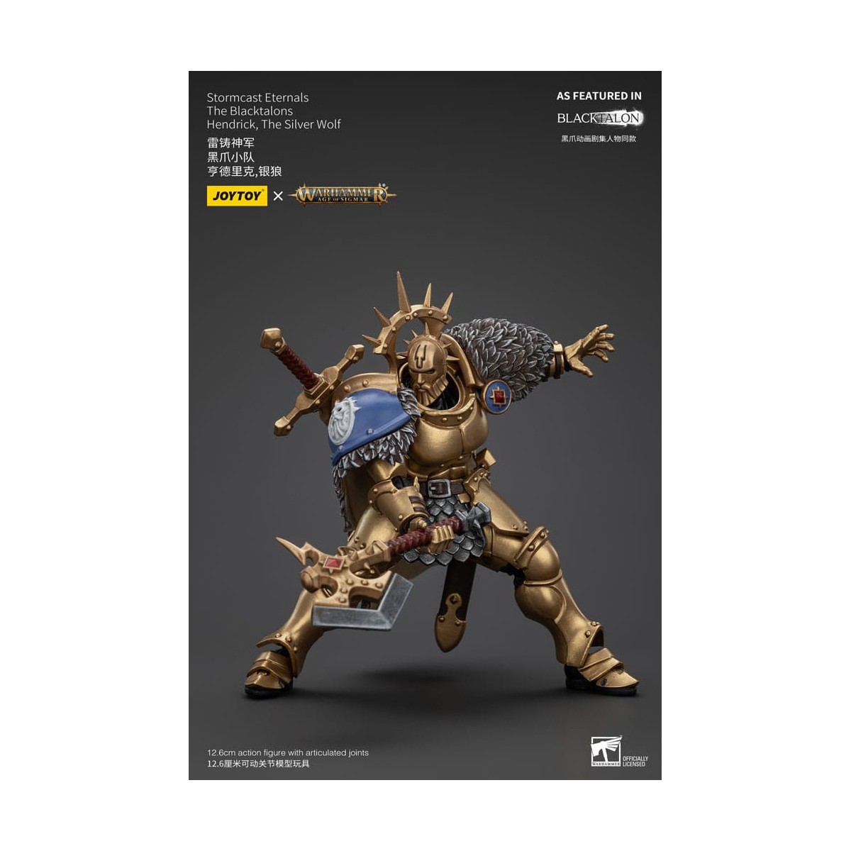 JoyToy - Stormcast Eternals The Blacktalons - Hendrick Il Lupo d'Argento 1/18 - Warhammer Age of Sigmar