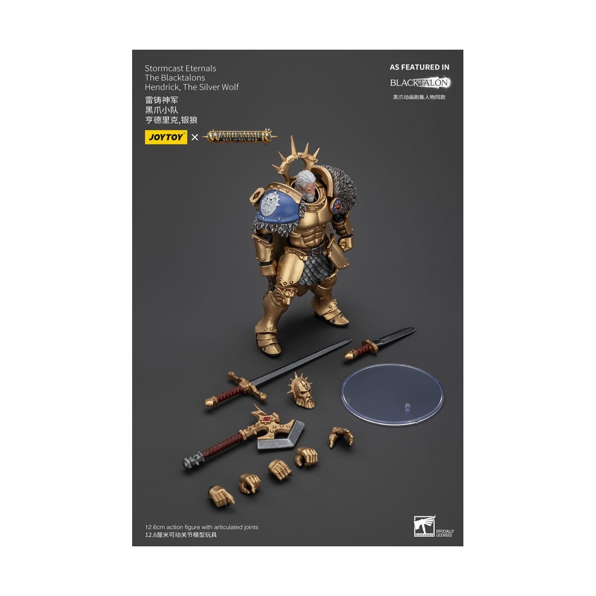 JoyToy - Stormcast Eternals The Blacktalons - Hendrick Il Lupo d'Argento 1/18 - Warhammer Age of Sigmar