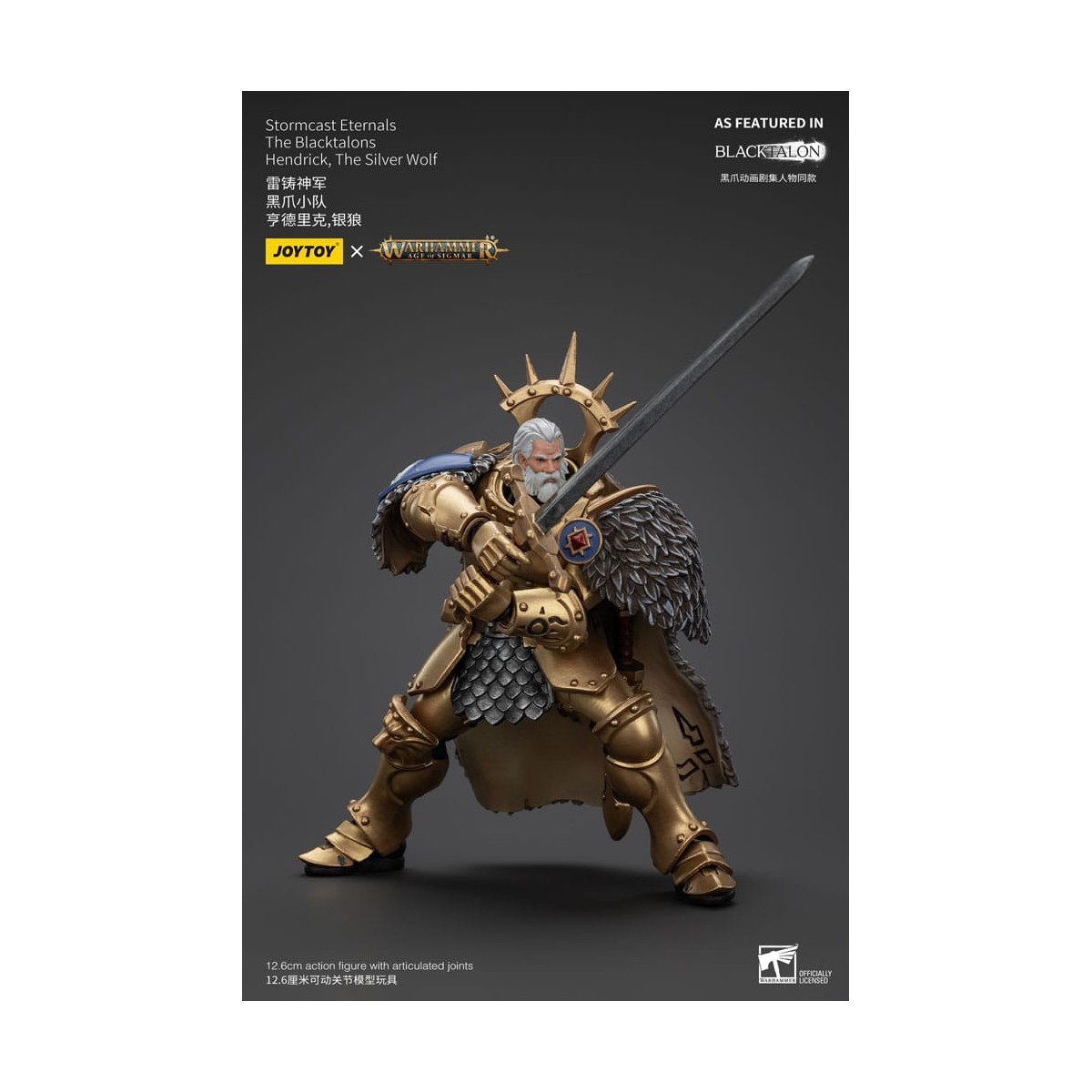 JoyToy - Stormcast Eternals The Blacktalons - Hendrick Il Lupo d'Argento 1/18 - Warhammer Age of Sigmar