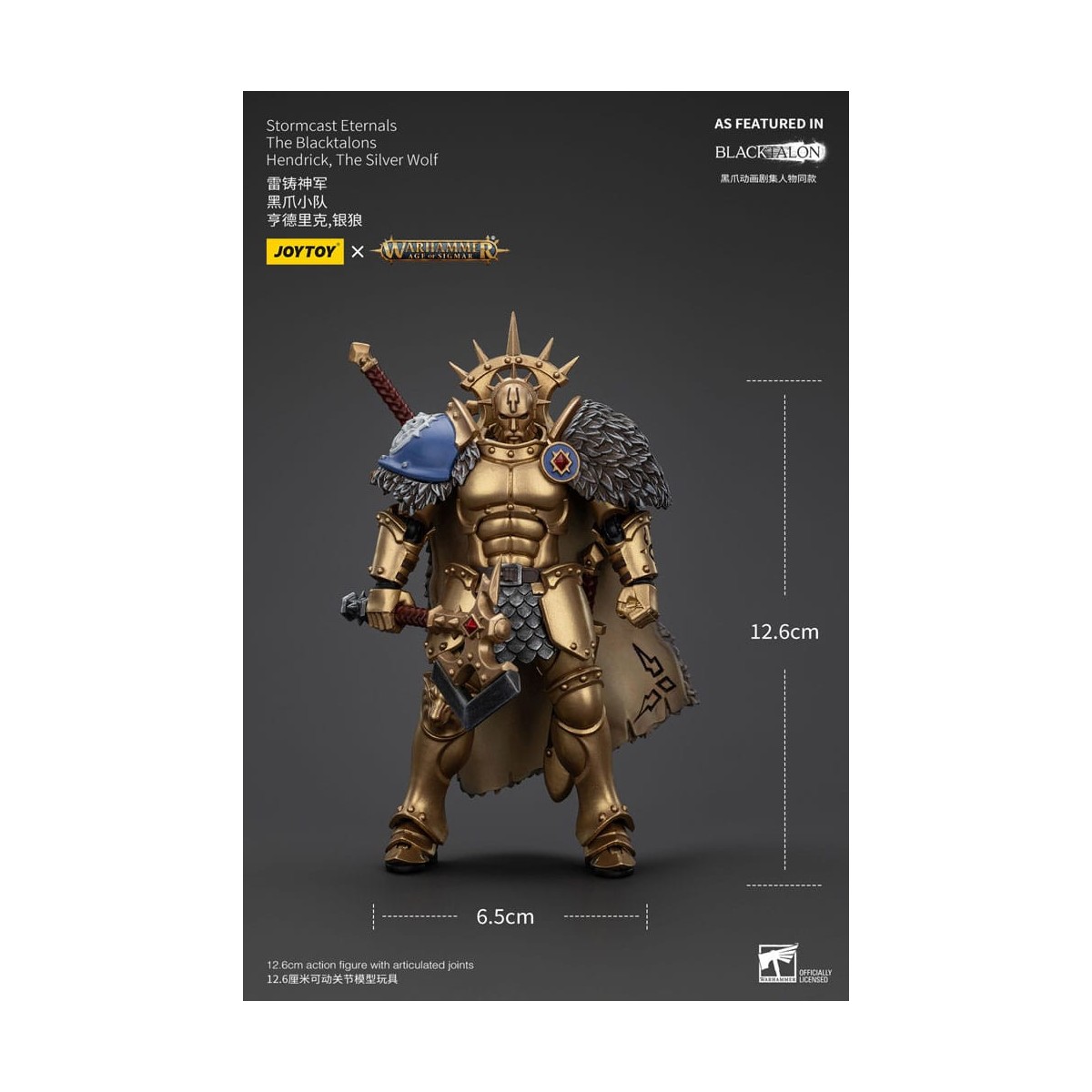 JoyToy - Stormcast Eternals The Blacktalons - Hendrick Il Lupo d'Argento 1/18 - Warhammer Age of Sigmar
