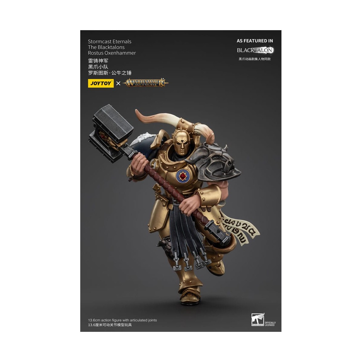 JoyToy - Stormcast Eternals The Blacktalons - Martello buoi Rostus 1/18 - Warhammer Age of Sigmar