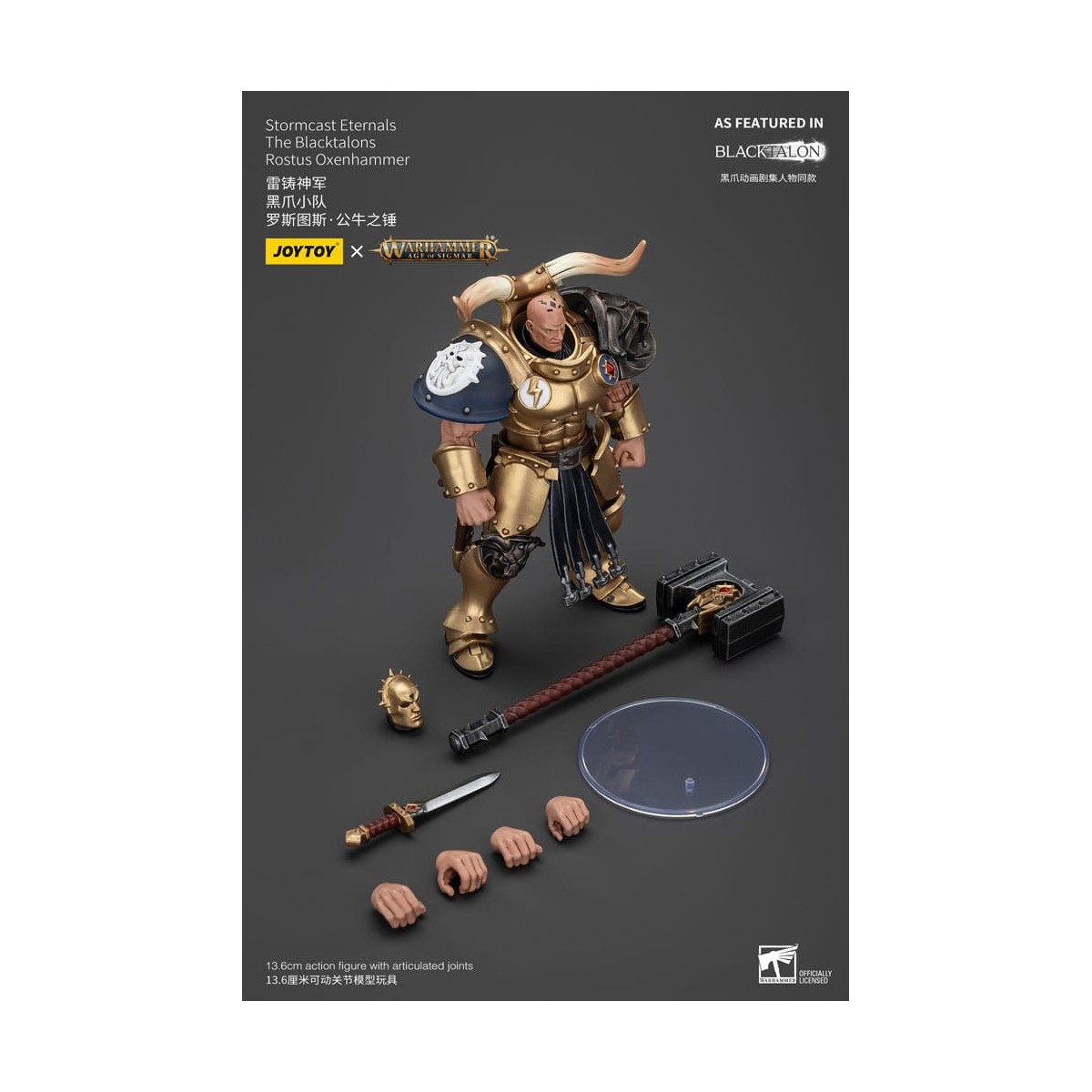 JoyToy - Stormcast Eternals The Blacktalons - Martello buoi Rostus 1/18 - Warhammer Age of Sigmar