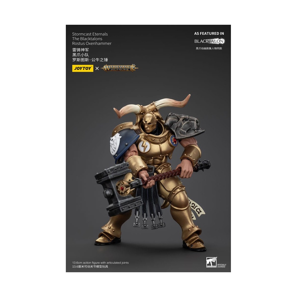 JoyToy - Stormcast Eternals The Blacktalons - Martello buoi Rostus 1/18 - Warhammer Age of Sigmar