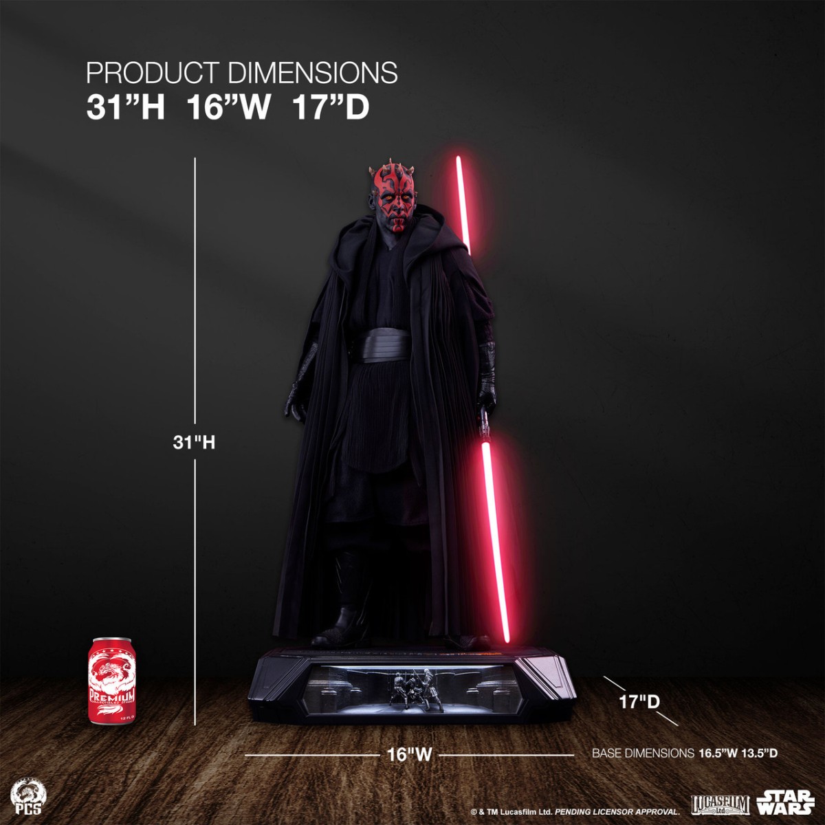 PCS Star Wars - Darth Maul 1/3 Statua iperreale - Episodio I La minaccia fantasma