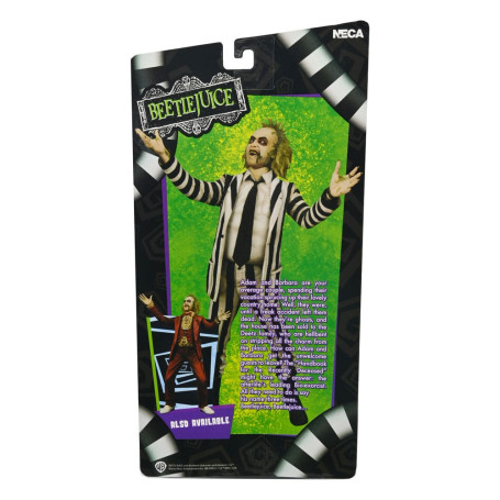 Neca BeetleJuice 1988 - Vestito a righe bianche e nere di Beetlejuice