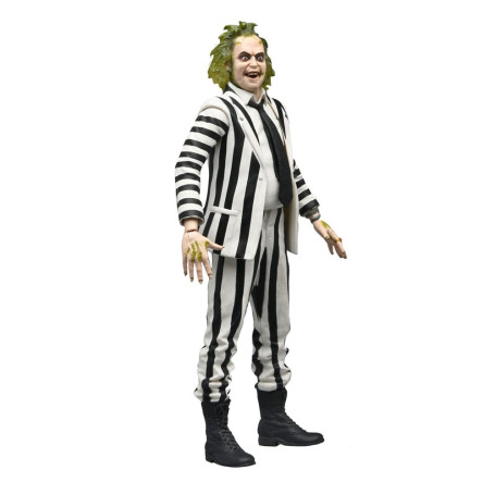 Neca BeetleJuice 1988 - Vestito a righe bianche e nere di Beetlejuice