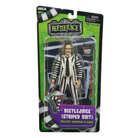 Neca BeetleJuice 1988 - Vestito a righe bianche e nere di Beetlejuice