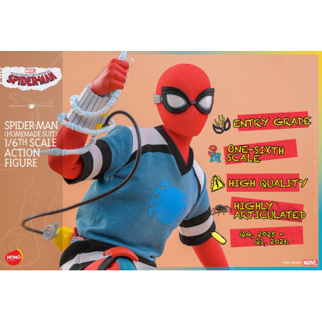 Hot Toys/Hono Studio - Marvel - Il tuo vero Uomo Ragno - Spider-Man (Tuta fatta in casa) 1/6