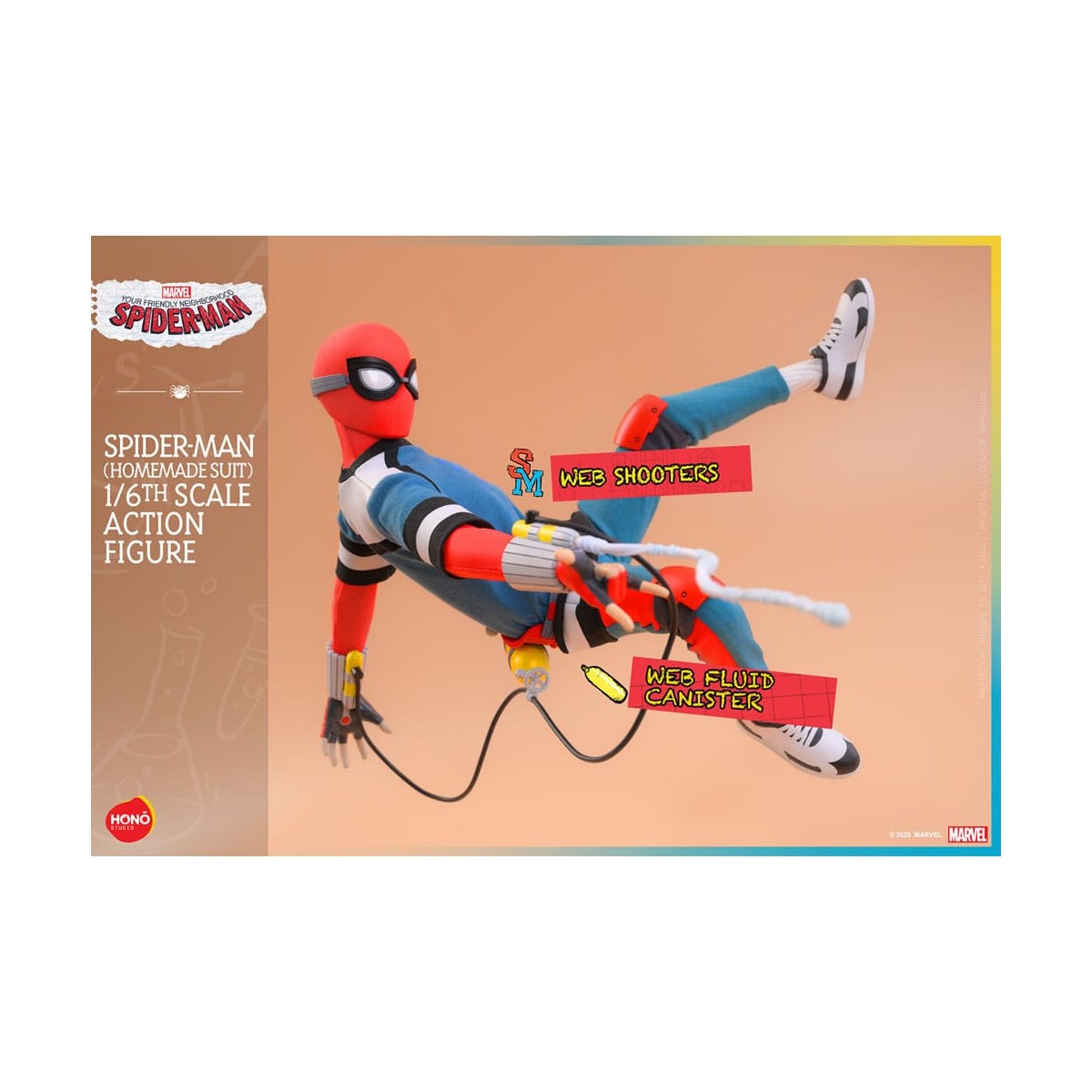 Hot Toys/Hono Studio - Marvel - Il tuo vero Uomo Ragno - Spider-Man (Tuta fatta in casa) 1/6