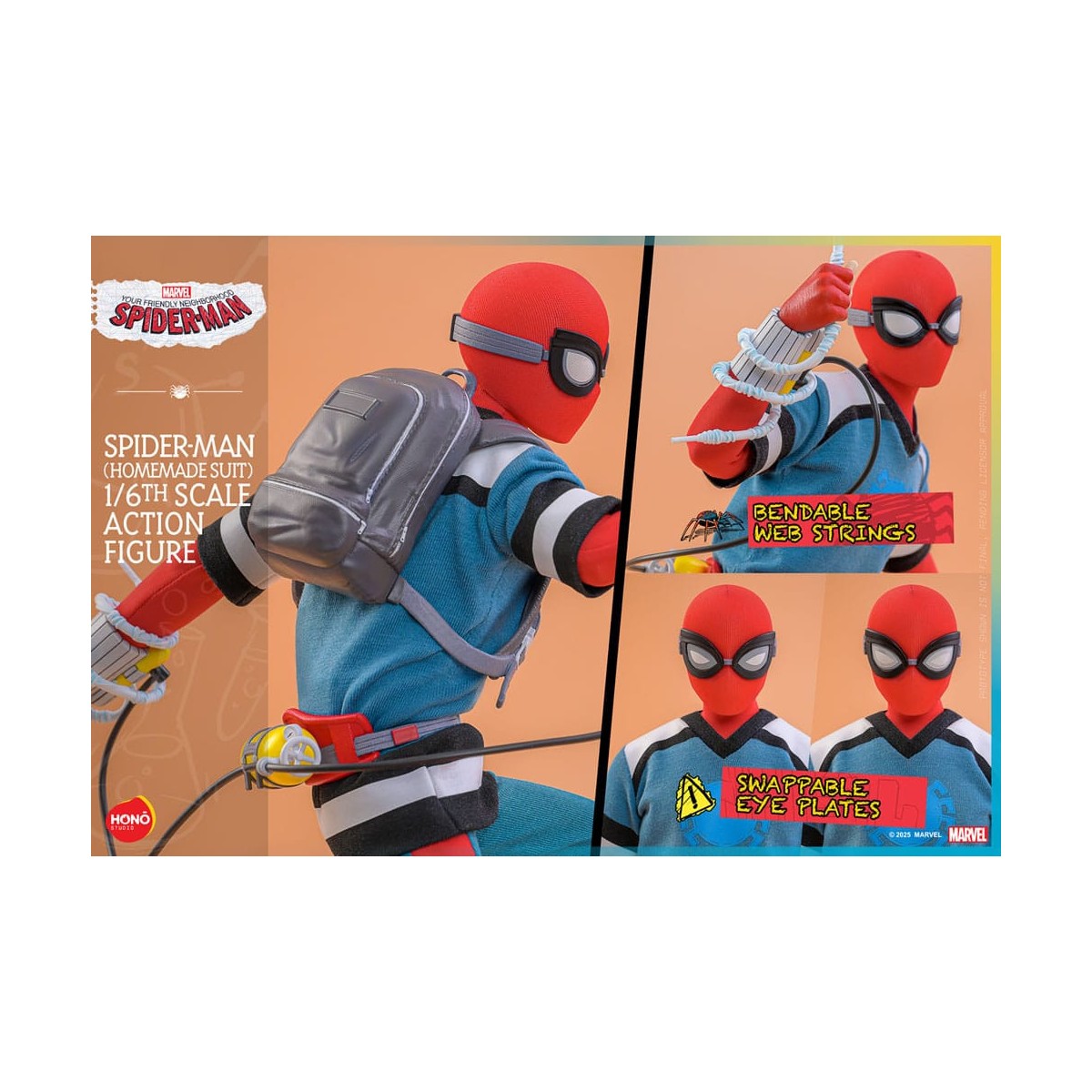 Hot Toys/Hono Studio - Marvel - Il tuo vero Uomo Ragno - Spider-Man (Tuta fatta in casa) 1/6