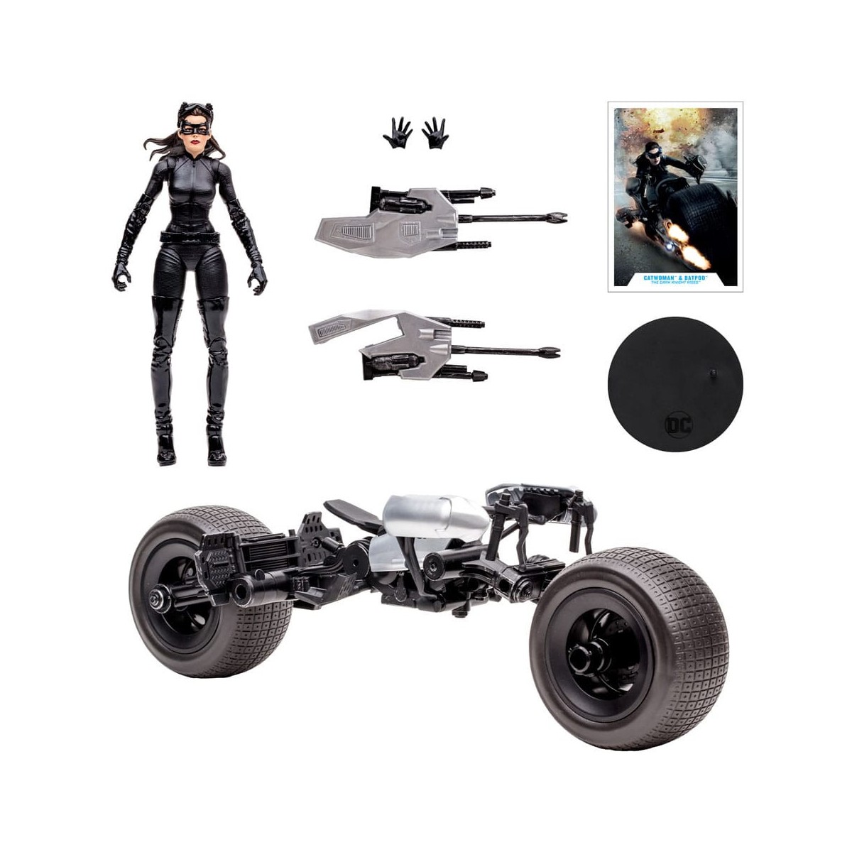 Mc Farlane - Multiverso DC - Batpod con Catwoman 1/12 (L'ascesa del Cavaliere Oscuro)