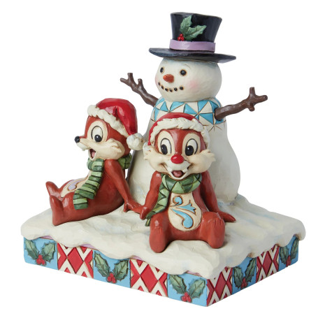 Enesco - Pupazzo di neve Tic & Tac - Tradizioni Disney di Jim Shore