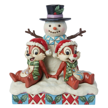 Enesco - Pupazzo di neve Tic & Tac - Tradizioni Disney di Jim Shore