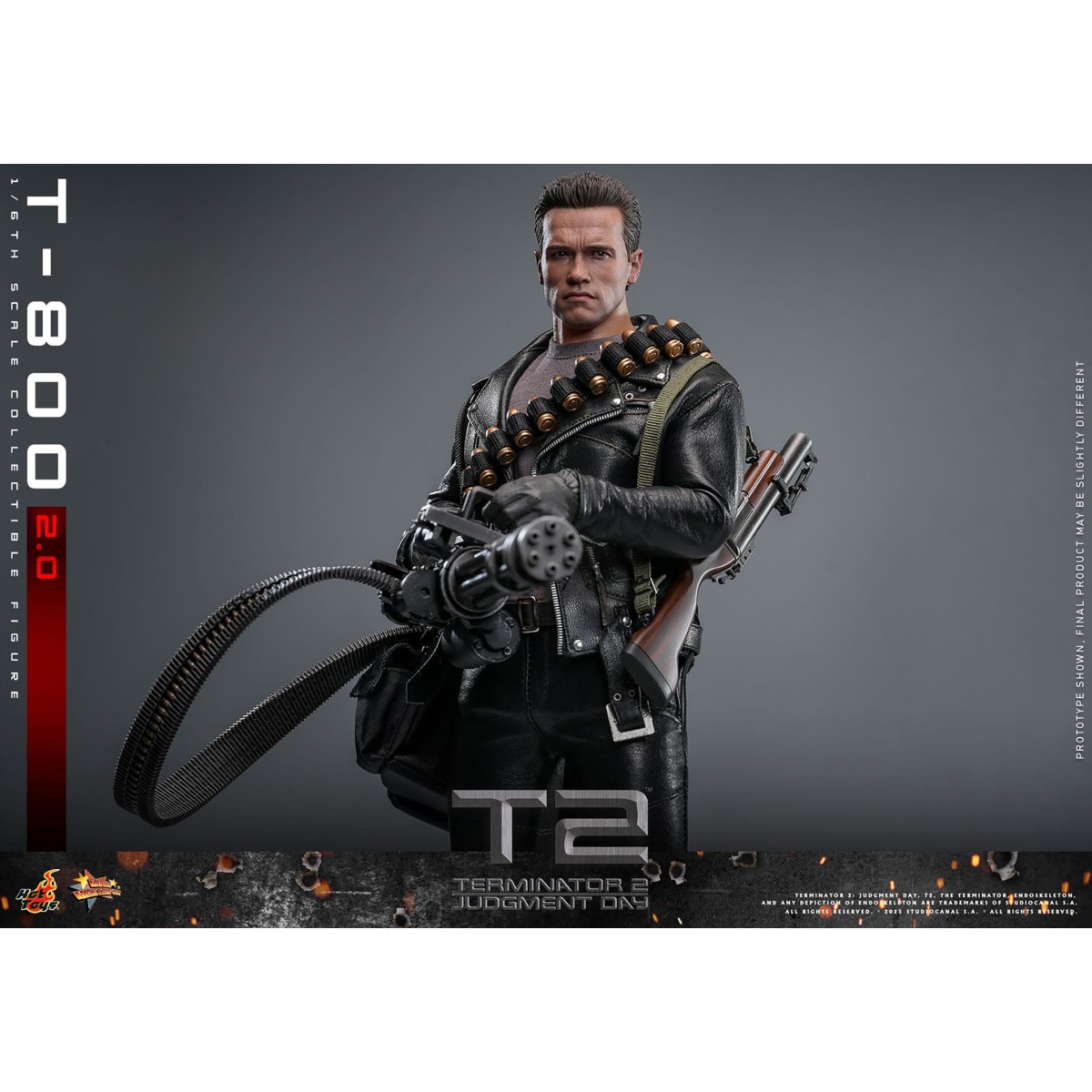 Hot Toys - Terminator 2: Il giorno del giudizio MMS 1/6 - T-800 danneggiato dalla battaglia V2.0