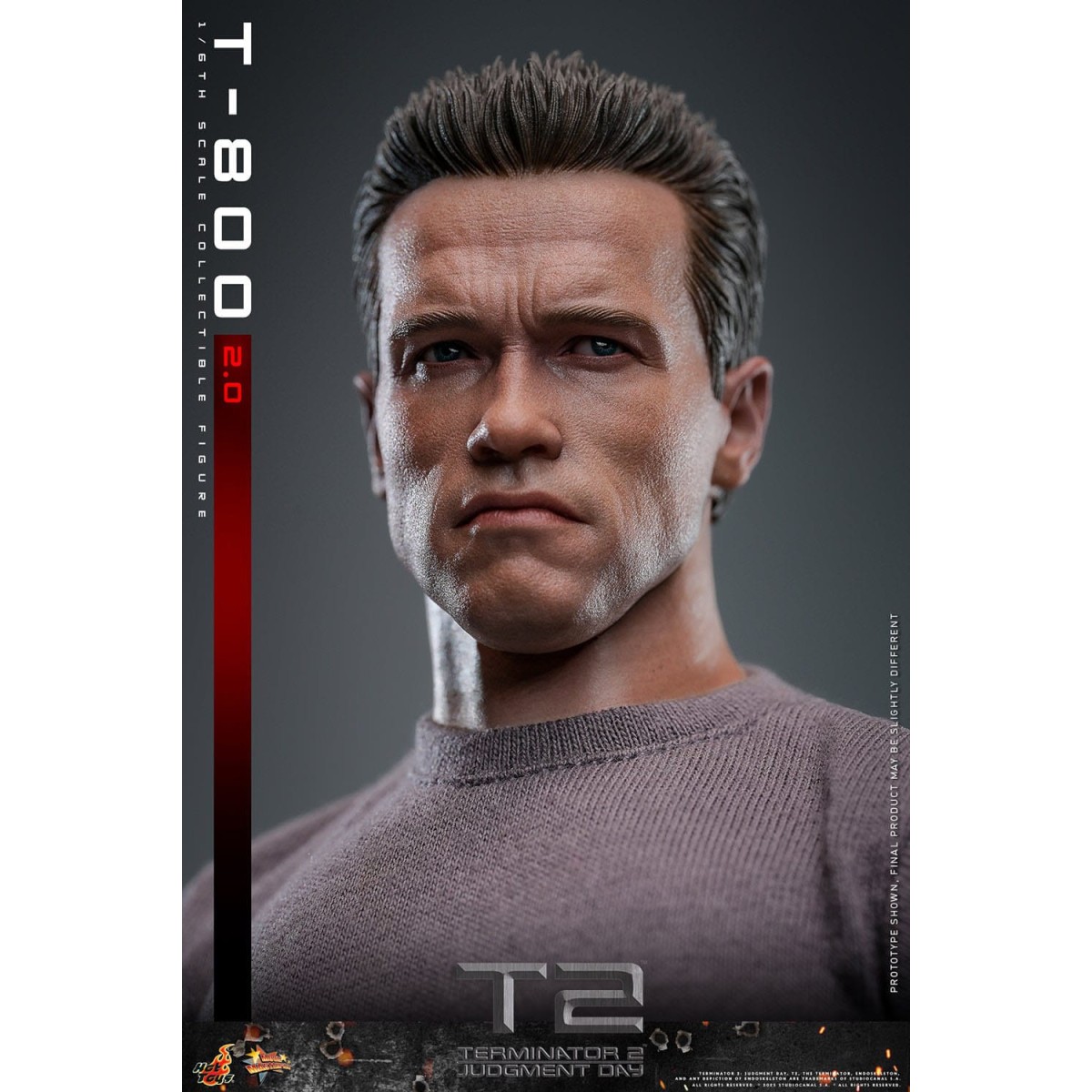 Hot Toys - Terminator 2: Il giorno del giudizio MMS 1/6 - T-800 danneggiato dalla battaglia V2.0