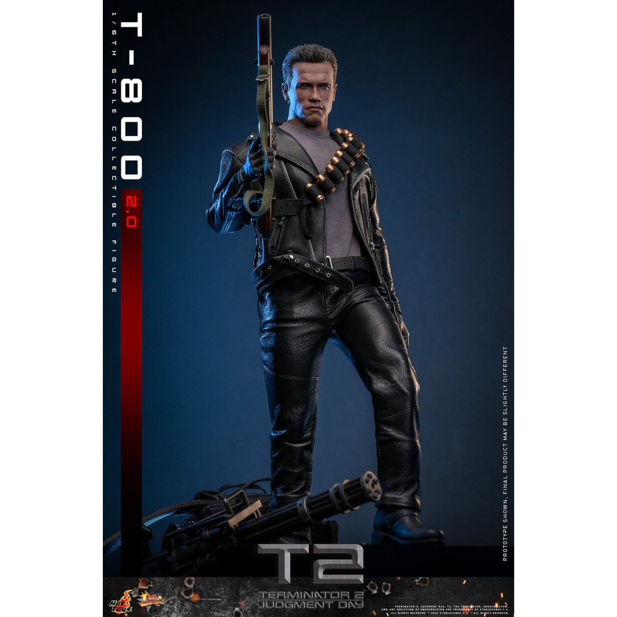 Hot Toys - Terminator 2: Il giorno del giudizio MMS 1/6 - T-800 danneggiato dalla battaglia V2.0