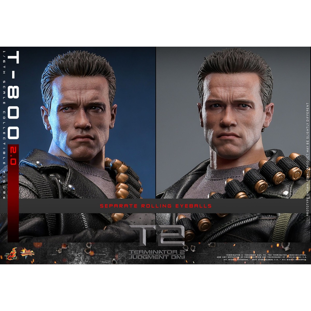 Hot Toys - Terminator 2: Il giorno del giudizio MMS 1/6 - T-800 danneggiato dalla battaglia V2.0