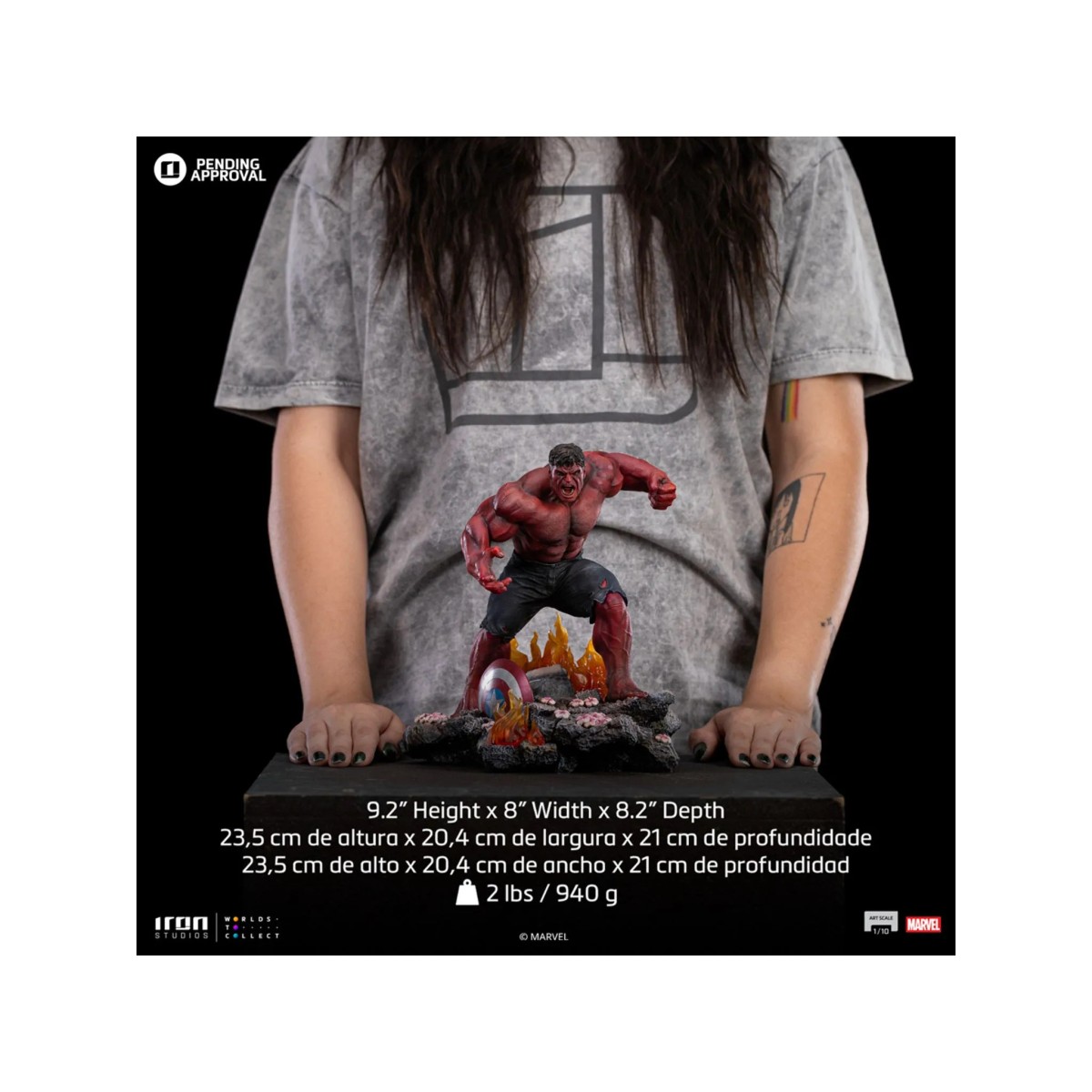 Iron Studios - Marvel - RED HULK Arti in scala 1/10 - Captain America: Brave New World BDS Arti in scala 1/10
