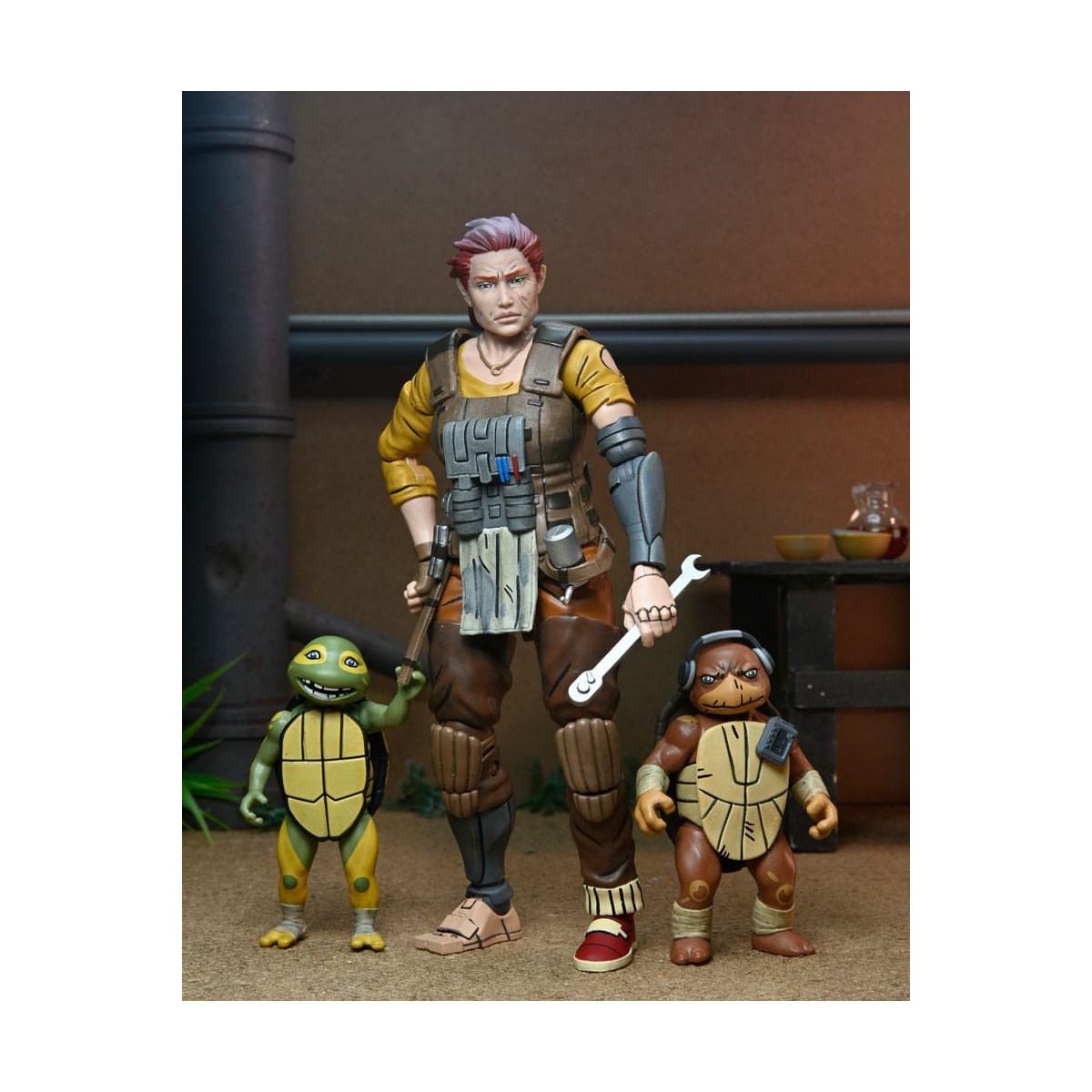 NECA - IDW Comics - Grammy April con Baby Yi e Moja - L'ultimo Ronin Gli anni perduti - TMNT