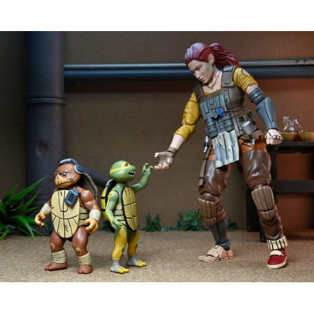 NECA - IDW Comics - Grammy April con Baby Yi e Moja - L'ultimo Ronin Gli anni perduti - TMNT