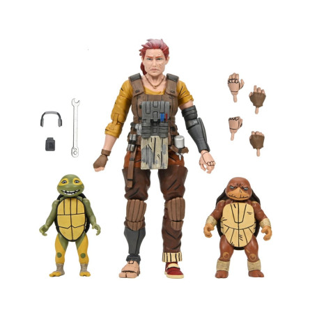 NECA - IDW Comics - Grammy April con Baby Yi e Moja - L'ultimo Ronin Gli anni perduti - TMNT