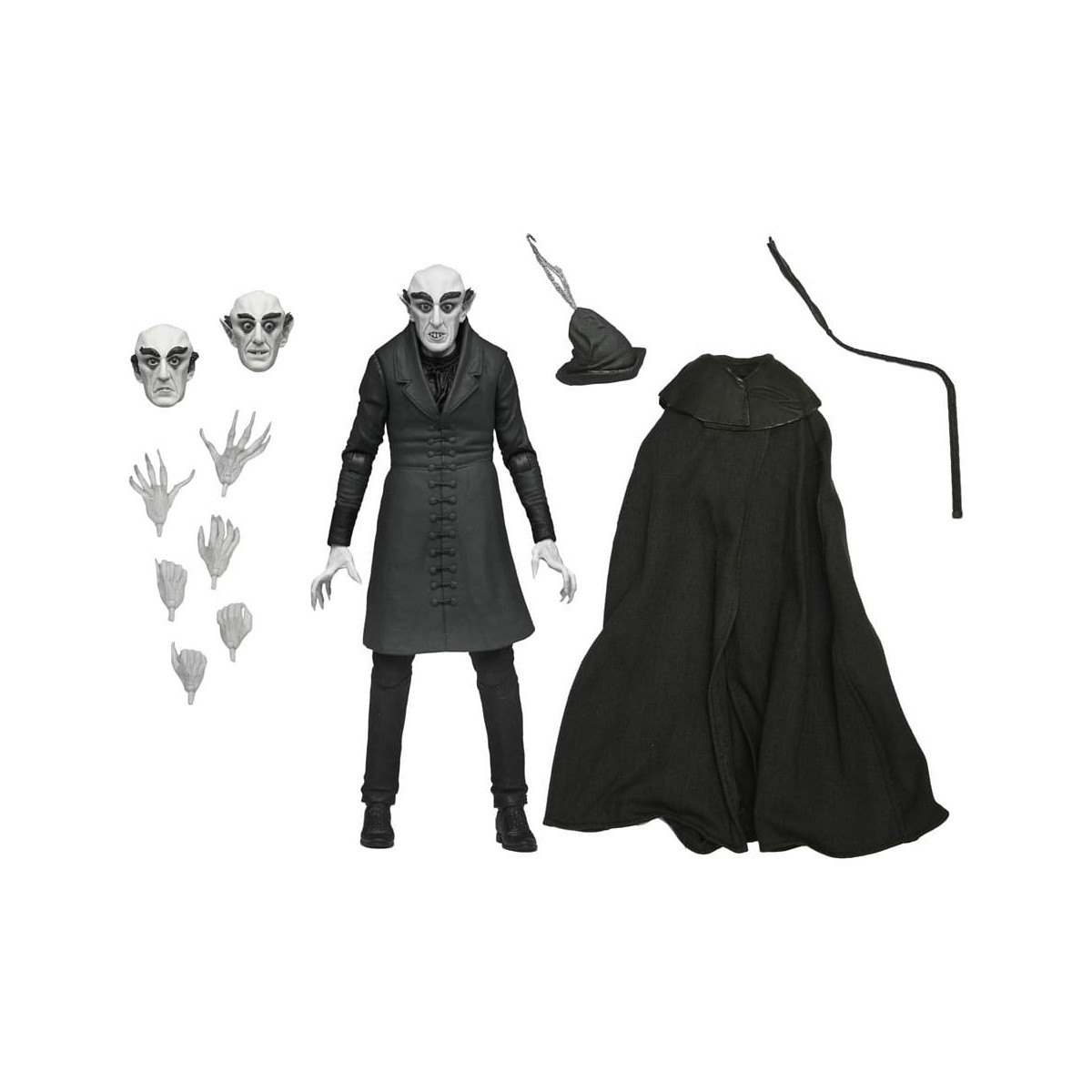 NECA - Ultimate Count Orlok (Nosferatu) Versione in bianco e nero - Mostri universali
