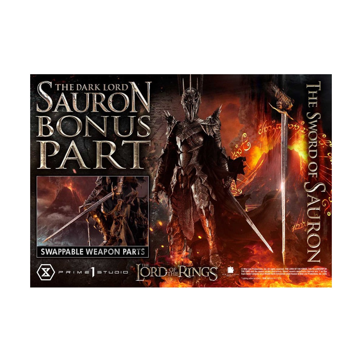Prime 1 Studio - Museo Masterline Serie 1/3 Il Signore Oscuro Sauron Versione Bonus - Il Signore degli Anelli