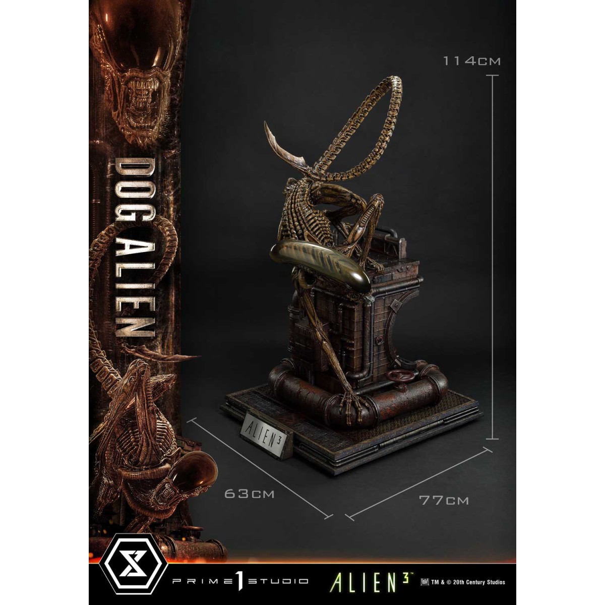 Prime 1 Studio -Dog Alien Deluxe Versione Bonus - Alien 3 Museum Masterline XL