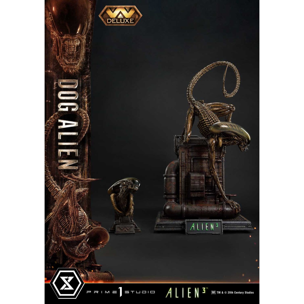 Prime 1 Studio -Dog Alien Deluxe Versione Bonus - Alien 3 Museum Masterline XL