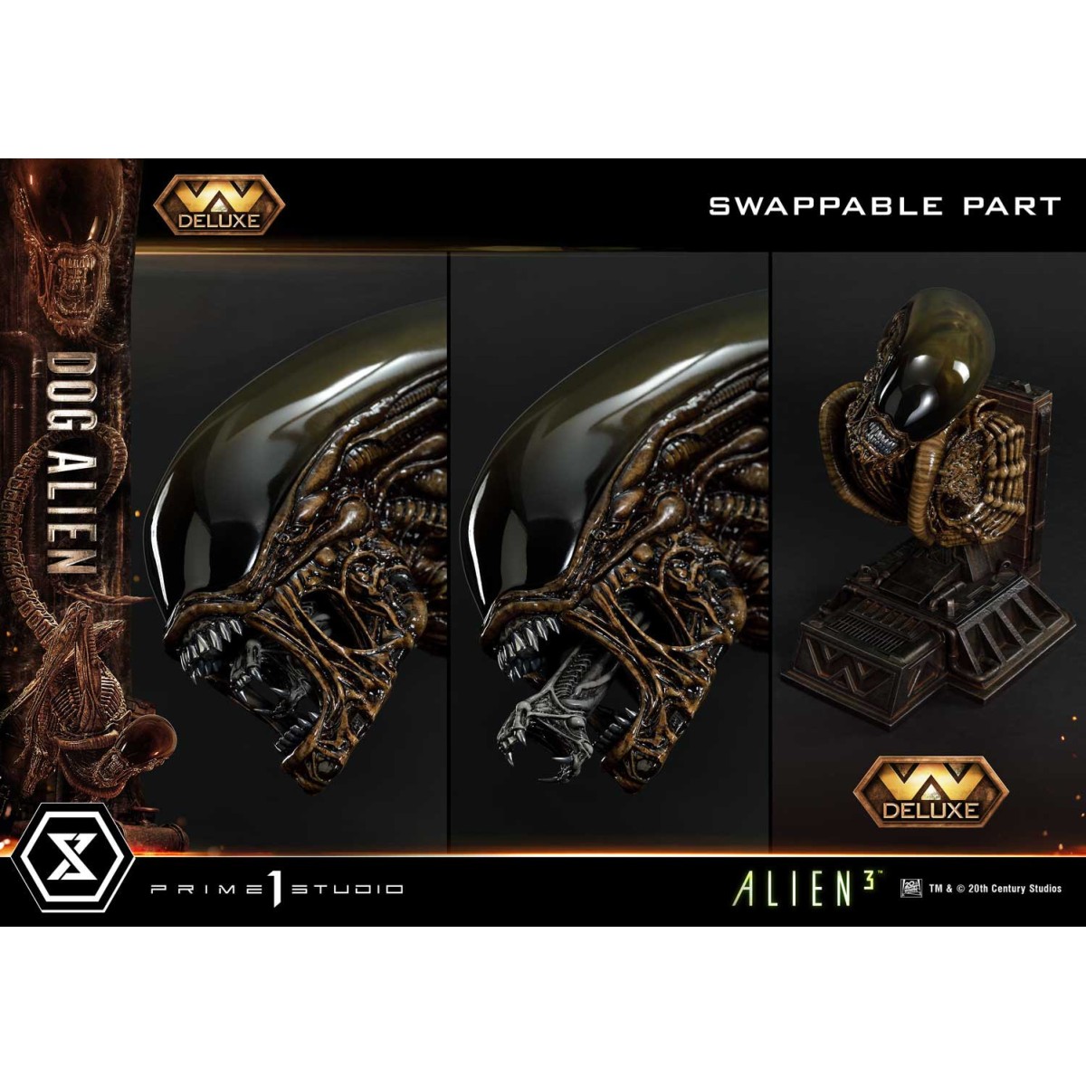 Prime 1 Studio -Dog Alien Deluxe Versione Bonus - Alien 3 Museum Masterline XL