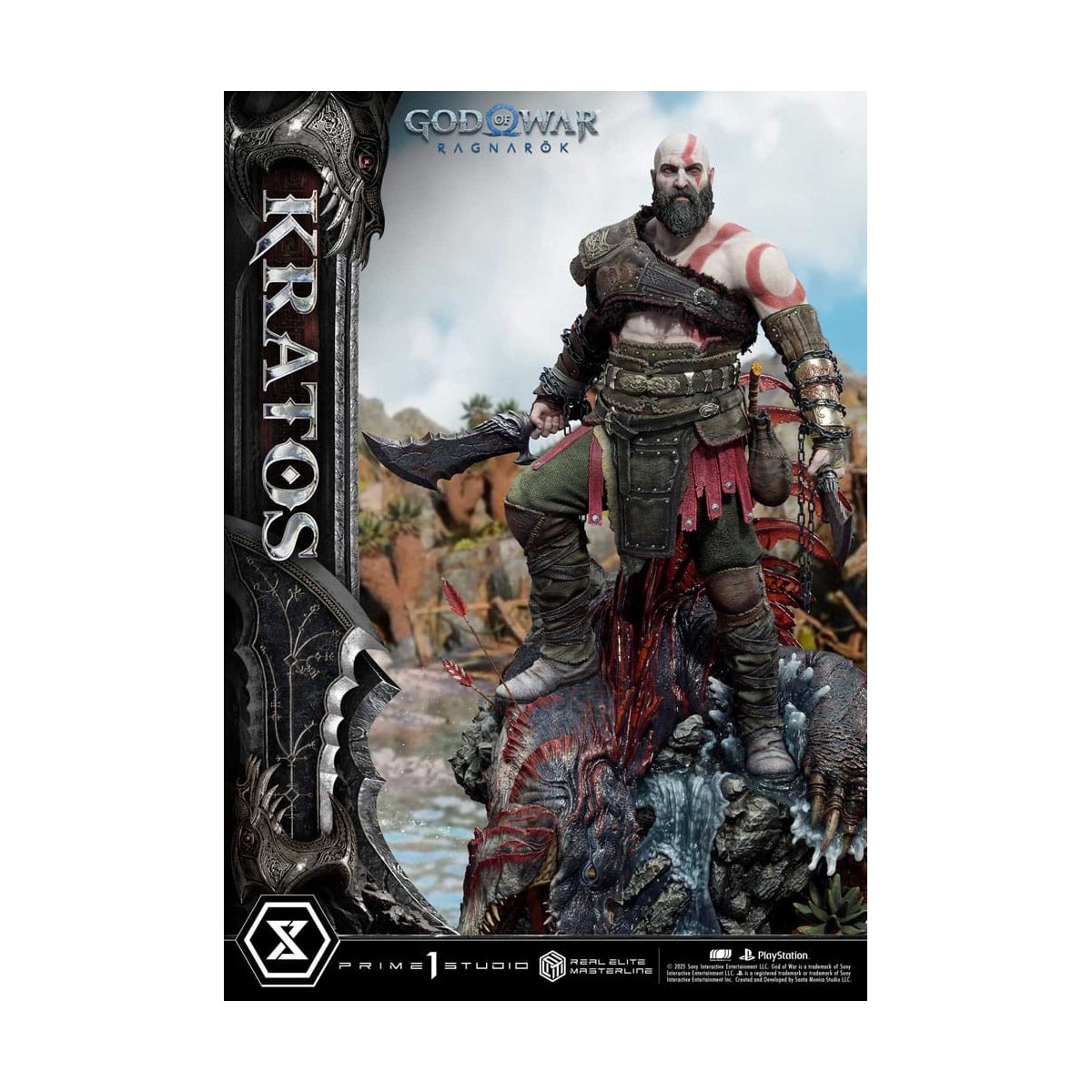 Prime 1 Studio - God of War: Ragnarok - Kratos Ultimate Bonus Version - Serie Real Elite Masterline 1/3