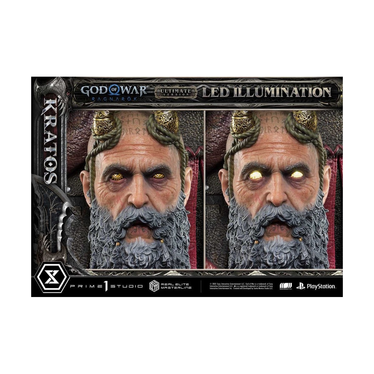 Prime 1 Studio - God of War: Ragnarok - Kratos Ultimate Bonus Version - Serie Real Elite Masterline 1/3