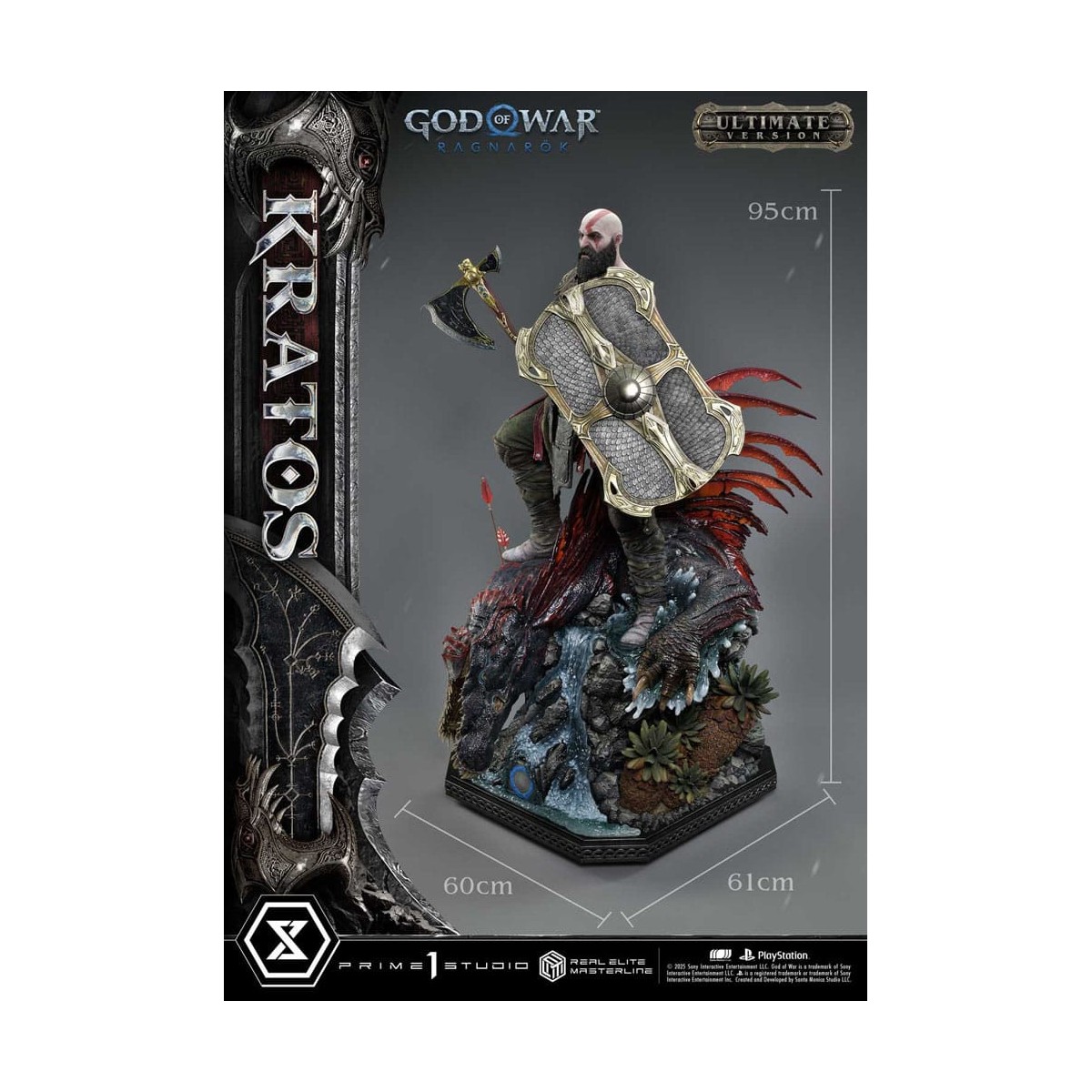 Prime 1 Studio - God of War: Ragnarok - Kratos Ultimate Bonus Version - Serie Real Elite Masterline 1/3