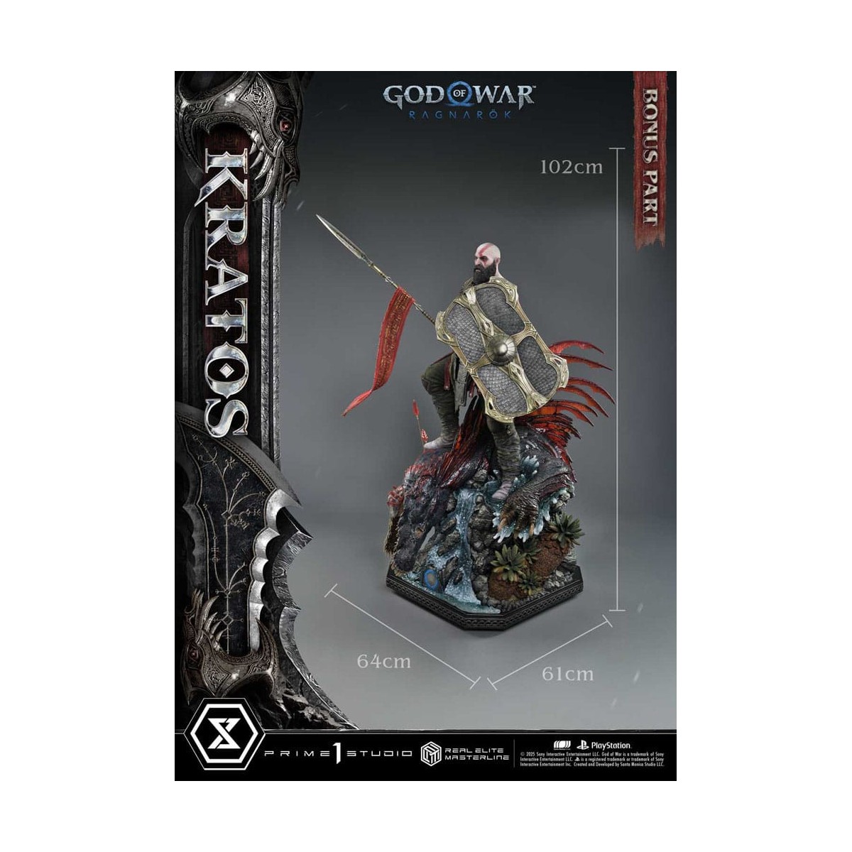 Prime 1 Studio - God of War: Ragnarok - Kratos Ultimate Bonus Version - Serie Real Elite Masterline 1/3