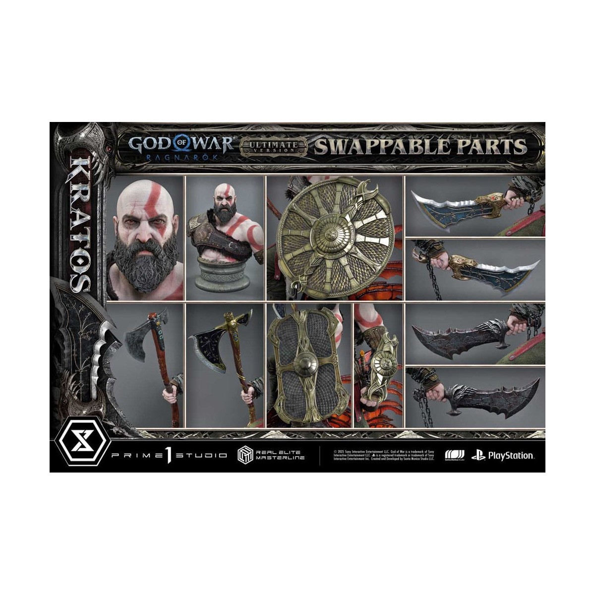 Prime 1 Studio - God of War: Ragnarok - Kratos Ultimate Bonus Version - Serie Real Elite Masterline 1/3