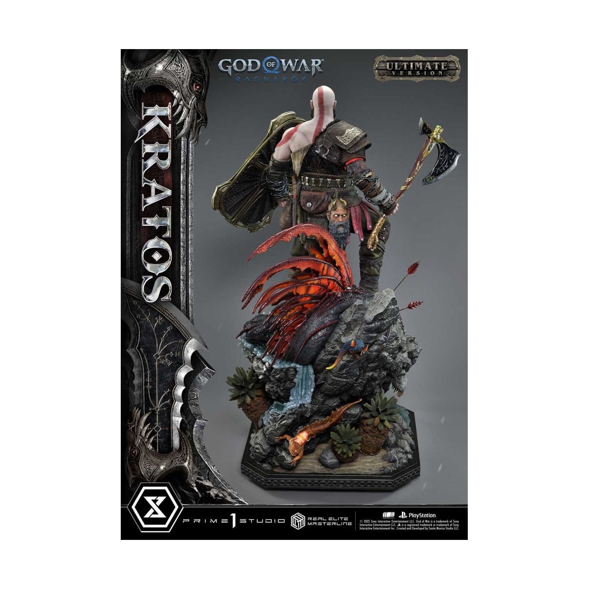 Prime 1 Studio - God of War: Ragnarok - Kratos Ultimate Bonus Version - Serie Real Elite Masterline 1/3