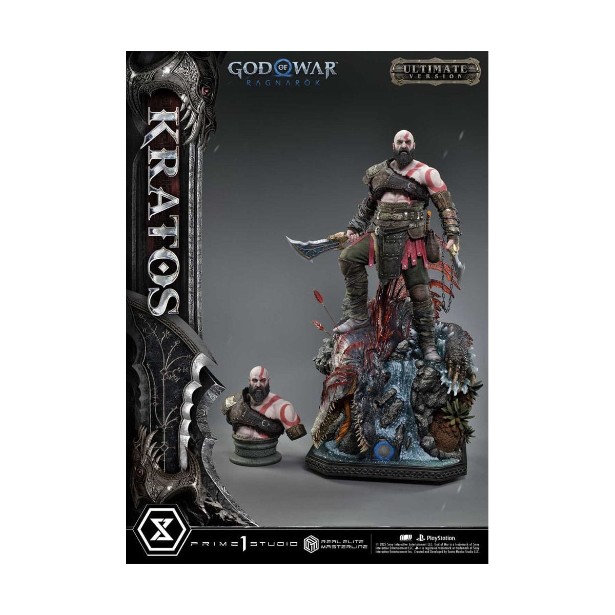 Prime 1 Studio - God of War: Ragnarok - Kratos Ultimate Bonus Version - Serie Real Elite Masterline 1/3