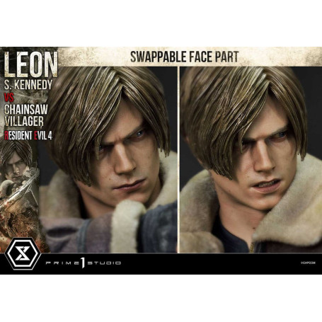 Prime 1 Studio - Resident Evil 4 Leon S. Kennedy vs. Chainsaw Villager Bonus Ver. - Serie Ultimate Premium Masterline 1/4