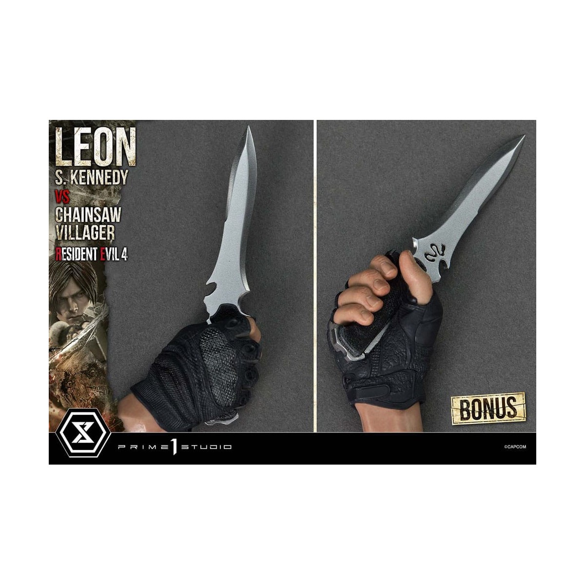 Prime 1 Studio - Resident Evil 4 Leon S. Kennedy vs. Chainsaw Villager Bonus Ver. - Serie Ultimate Premium Masterline 1/4